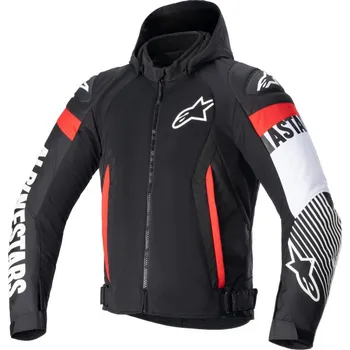 Moto bunda Bunda ZACA AIR WATERPROOF, ALPINESTARS (černá/bílá/červená fluo) 2026 XL