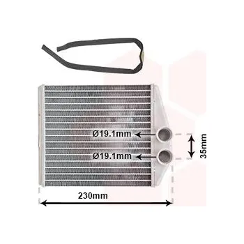 Výměník tepla, vnitřní vytápění VAN WEZEL 37006355