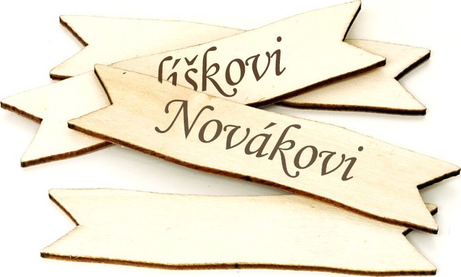 Dřevěná jmenovka na dveře Retro