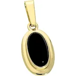 Goldstore Oválný zlatý přívěsek Onyx Váha: 1.29 g