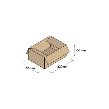 Úložný box Kartonové krabice 3VVL 220x160x100mm (A5), 25 ks