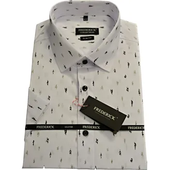 Pánská košile Pánská košile s krátkým rukávem - střih SLIM - vzor F448 - 39