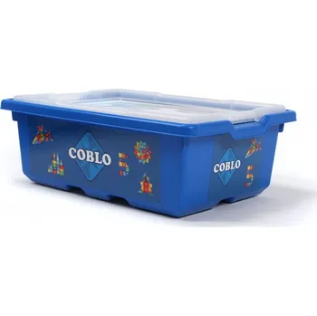 ostatní stavebnice Coblo COBLO - Magnetická stavebnice 200 dílů - Školní box s kartičkami