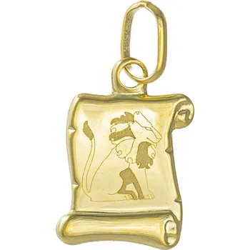 Přívěsek Zlatý přívěšek znamení "Lev" svitek menší 21mm 0,40g Zlato 14k(585/1000)