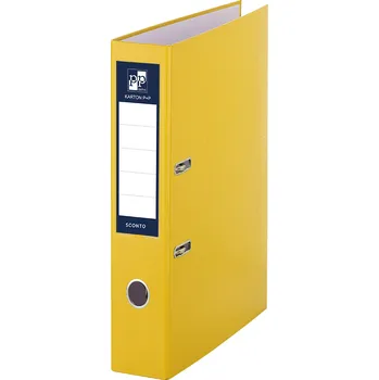Pákový pořadač Sconto A4, 5 cm, poloplast, žlutý