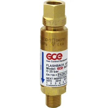 Plynová hadice GCE Chotěboř Pojistky proti zpětnému šlehnutí SG-3 - za redukční ventil plyn: kyslík, připojení: G 1/4"