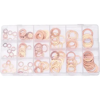 Podložky těsnící měděné, sada 150 ks