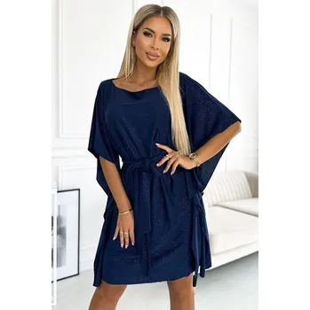 Dámské šaty Modré brokatové motýlí šaty Numoco, L/XL i240_187273_2:L/XL