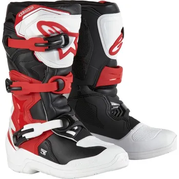 Moto obuv Boty TECH 3S YOUTH, ALPINESTARS, dětské (bílá/černá/červená) 2026 40,5