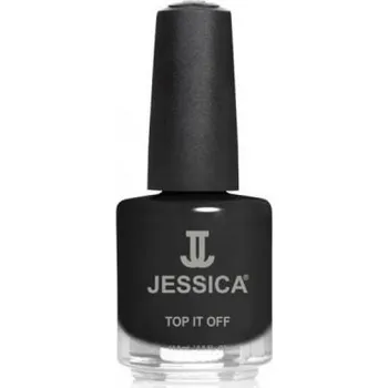 Lak na nehty Jessica lak na nehty 676 Top It Off Crushed Black 15 ml