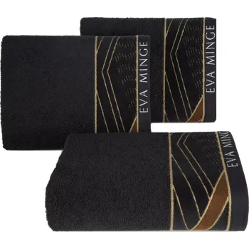 Ručník BAVLNĚNÝ RUČNÍK EVA MINGE3 50X90 CM ČERNÁ