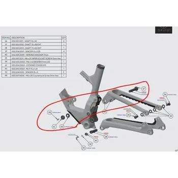 rám kola Kit Forbidden V2 - hlavní čep
