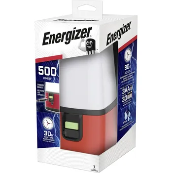 Energizer E304157700 360° Camping LED kempingová lucerna 500 lm na baterii červená/černá