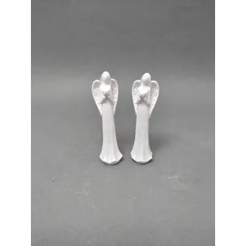 Vánoce Anděl bílý se srdcem 10cm