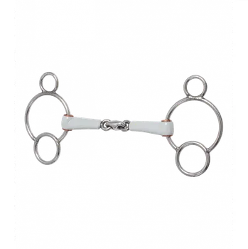 Udidlo pro koně Udidlo sněhulák 2x lomené Beris 18mm střední 145 mm