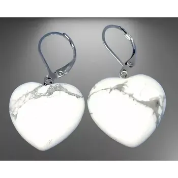 Náušnice Magnezitové naušnice z oceli, srdíčka velká