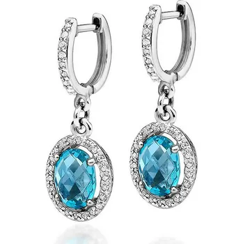 Hodinky Náušnice Bonore - Bílé Zlato 585 - Topaz 1-7 ct 128823