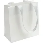 Bílá dárková taška se šedými uchy