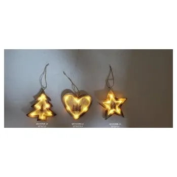 Vánoční dekorace Stromek závěsný s LED světlem