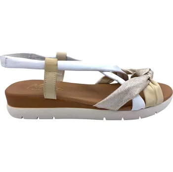 Dámské sandále Dámské kožené sandále na klínku MISSTIC 97159 bílé Velikost: 40 (EU)