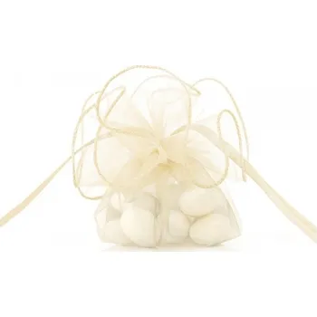 Svatební dekorace Organzové pytlíčky - krémové