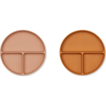 Talíř LIEWOOD Set členěných talířů Harvey - Dark rose/mustard mix