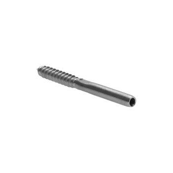 Zábradlí KOVIAN, s.r.o. úchyt (lepiaci) pre nerezové lanko ø 5mm so závitom do dreva, ( ø 8mm / L: 100mm), brúsená nerez K320 /AISI316, použiť lepidlo MD-GEL454/20