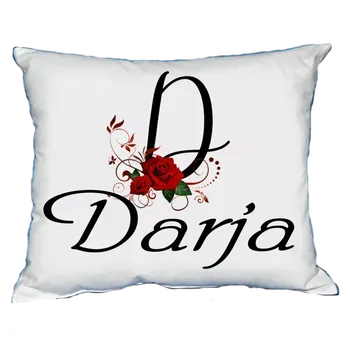 Dekorativní polštářek Polštář s dámským jménem DARJA (polštářek dámské jméno )