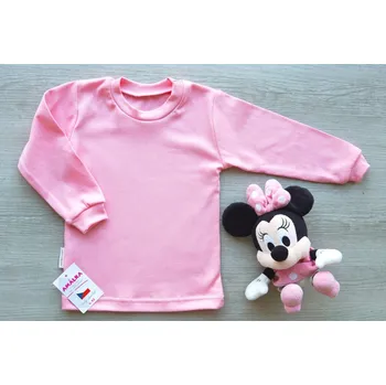 AMÁLKA Bavlněné tričko dlouhý rukáv, lososové Velikost: 110