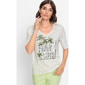 Dámské tričko Olsen dámské triko s výstřihem 11104789/10020 Béžová 40