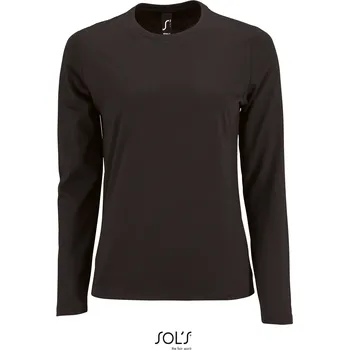 Pánské tričko SOL'S 25.2075 – dámské tričko s dlouhým rukávem černá - L