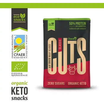 Sušené maso Cherky bio řezané sušené hovězí maso Biltong original 70 g