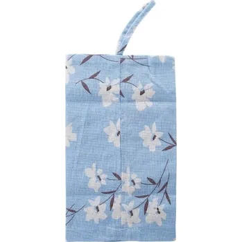 Box na kapesníky Obal na kapesníky na pověšení | látkový box na kapesníky s motivem - modrý