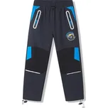 CHLAPECKÉ OUTDOOROVÉ KALHOTY SOFTSHELLOVÉ HK8581Š Velikost: 122, Barva: Antracit/tyrkysová