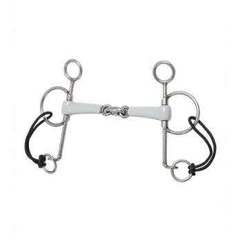 Udidlo pro koně Pelham Beris 2x lomený, dlouhý střední 145 mm