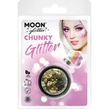Smiffys TŘPYTKY Chunky Glitter holografické zlaté