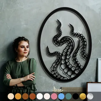 Obraz WoodenPuzzle.cz Dřevěný obraz - Chapadla Barva: Přírodní, Velikost: M