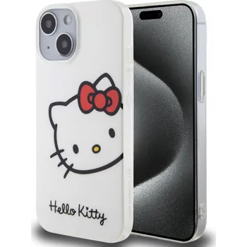 Pouzdro na mobilní telefon Hello Kitty IML Head Logo Zadní Kryt pro iPhone 15, bílá Představujeme vám prémiový kryt Hello Kitty - dokonalá kombinace stylu, ochrany a pohodlí pro váš telefon!