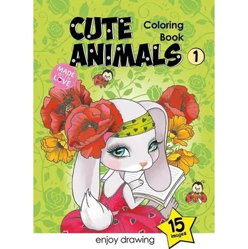 Set školních potřeb Kolorowanka A4 15 obrazków Słodkie zwierzątka 1