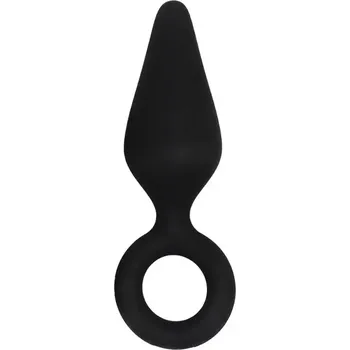 Anální kolík Silikonový anální kolík s očkem - L
