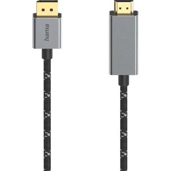 Počítačové příslušenství Hama kabel DisplayPort na HDMI 1,5 m, UHD/4K@60 Hz, Prime Line