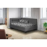 Nabytekmorava Čalouněná postel Mia Robin 120 s led osvětlením matrace: bez matrace, Barva postele: šedá, Úložný prostor: s úložným prostorem