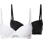 esmara® Dámská push-up podprsenka, 2 kusy (75B, černá/bílá)
