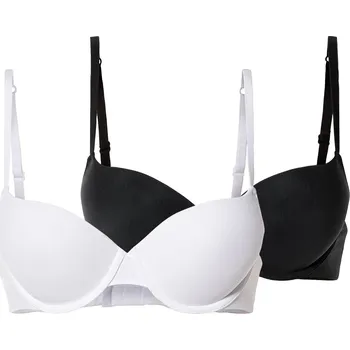 Podprsenka esmara® Dámská push-up podprsenka, 2 kusy (75B, černá/bílá)