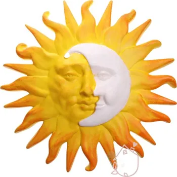 Zahradní dekorace Slunce na zeď Vesna keramické