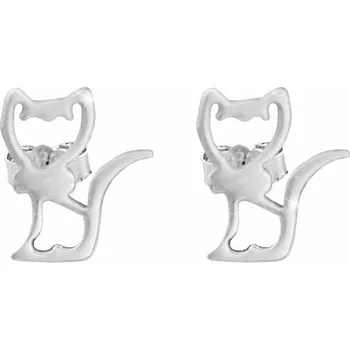 Módní doplněk JSB bijoux s.r.o. Ocelové náušnice puzety malá kočička bez krystalů