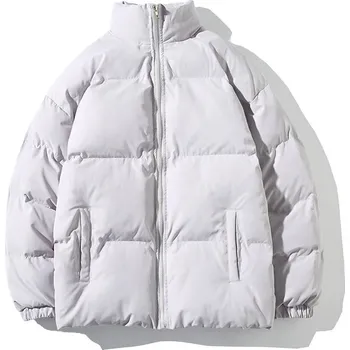 Pánský kabát Oversize pánská bunda s prošíváním Barva: Světle Šedá, Velikost: 3XL