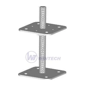 Tesařské kování Patka dř. pilíře BV/P 14-09/250,80x80, M20, ZB m., 1 ks TFABA08250BM