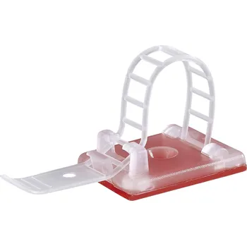 Organizace kabelů TRU COMPONENTS WCT-64TT úchytka samolepicí, šroubovací 1386625 Průměr kabelového svazku (rozsah) 16 mm (max) s upevňovací páskou transparentní 1 ks