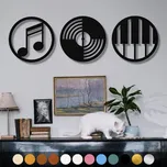 WoodenPuzzle.cz Dřevěný obraz - Hudba Barva: Palisandrová lazura, Velikost: M